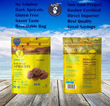 AZNUT Dried Turkish Dark Apricots, Jumbo Size, NON-GMO Certified, Premium Quality, 100% Natural, Gluten-Free, Kosher, Resealable Bag, Snack&Joy, 1 LB