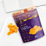 AZNUT Dried Turkish Apricots, Jumbo Size, NON-GMO Certified, Premium Quality, 100% Natural, Gluten-Free, Kosher, Resealable Bag, Snack&Joy, 1 LB