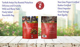 AZNUT Turkish Antep Pistachios, Roasted Salted, Premium Quality, Non Gmo Project Certified, Kosher Certified, Resealable Bag 1 LB